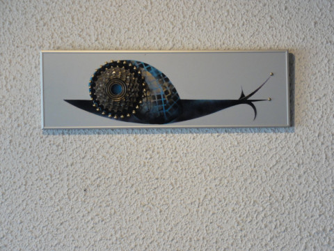 Escargot bleu - 60 x 22cm